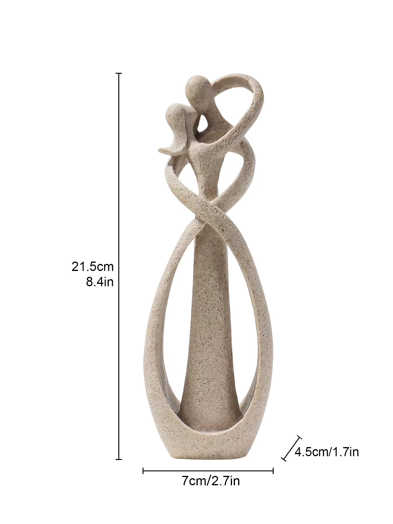 Abstract Couple Embrace Sculpture - Modern Eternal Love Figurine for Home Decor & Anniversary Gift