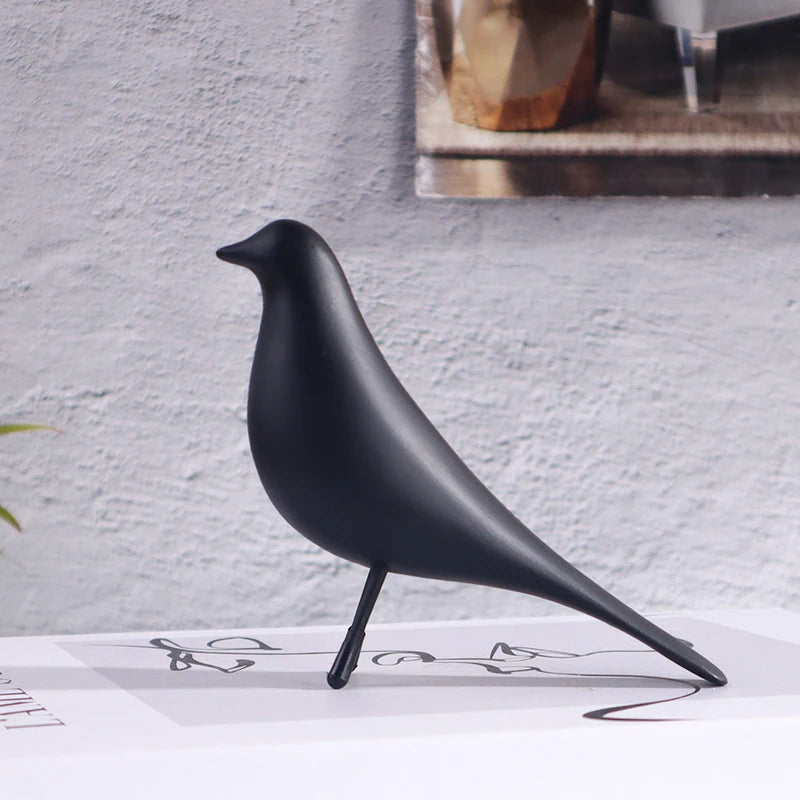 Minimalist Flying Bird Sculpture - Modern Zen Resin Figurine for Nordic Style Home Decor