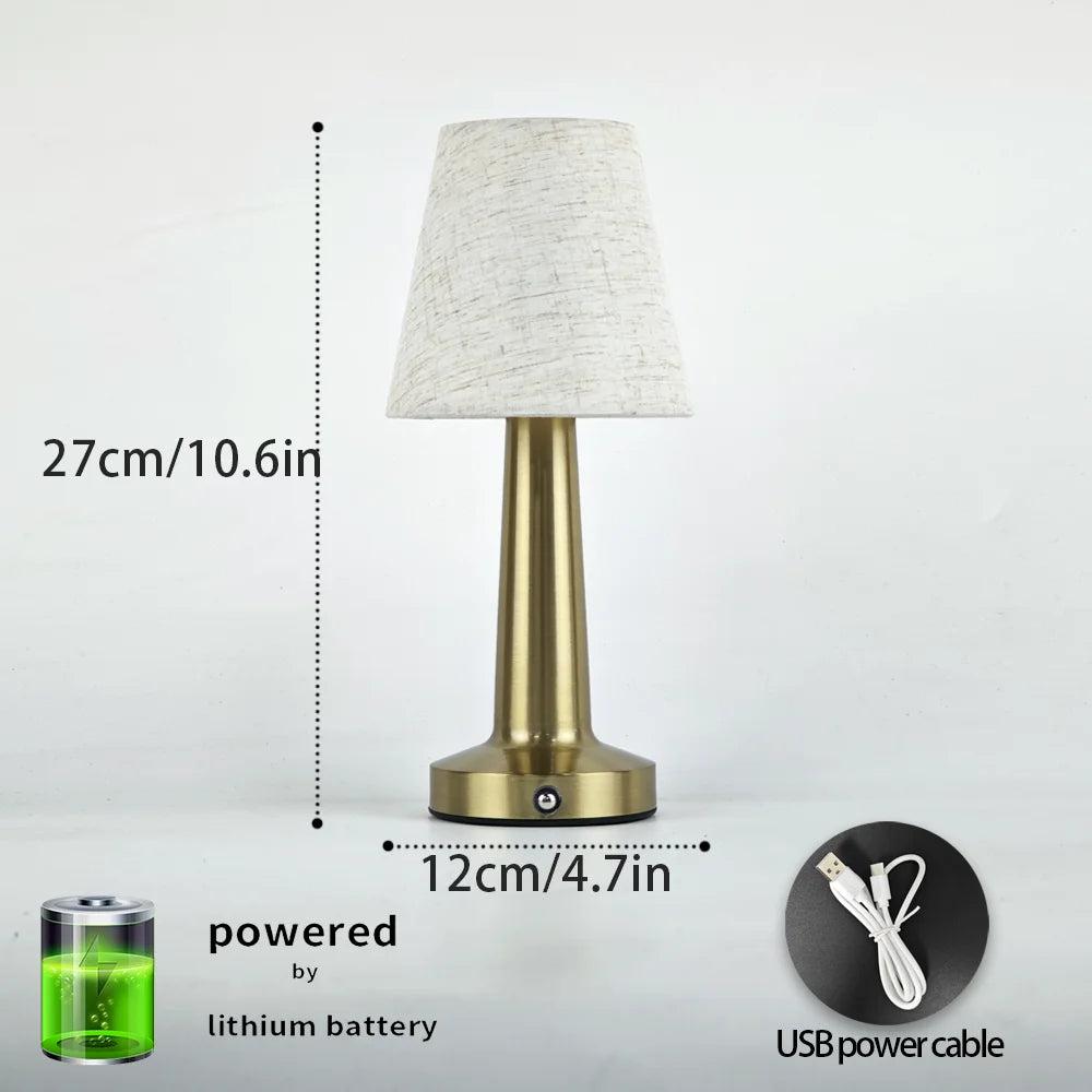 Dimmable Touch Bedside Lamp - Portable USB Rechargeable Night Light with 13 RGB Colours & Remote Control