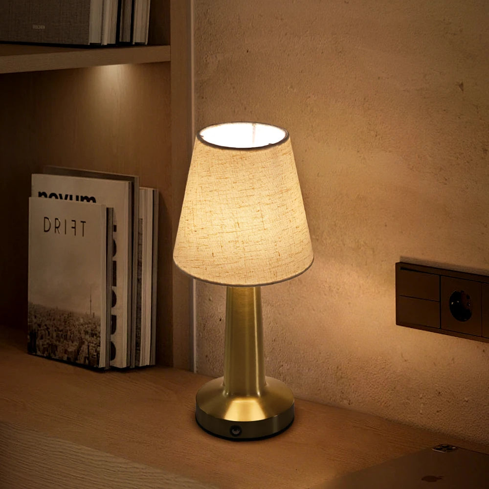 Dimmable Touch Bedside Lamp - Portable USB Rechargeable Night Light with 13 RGB Colours & Remote Control