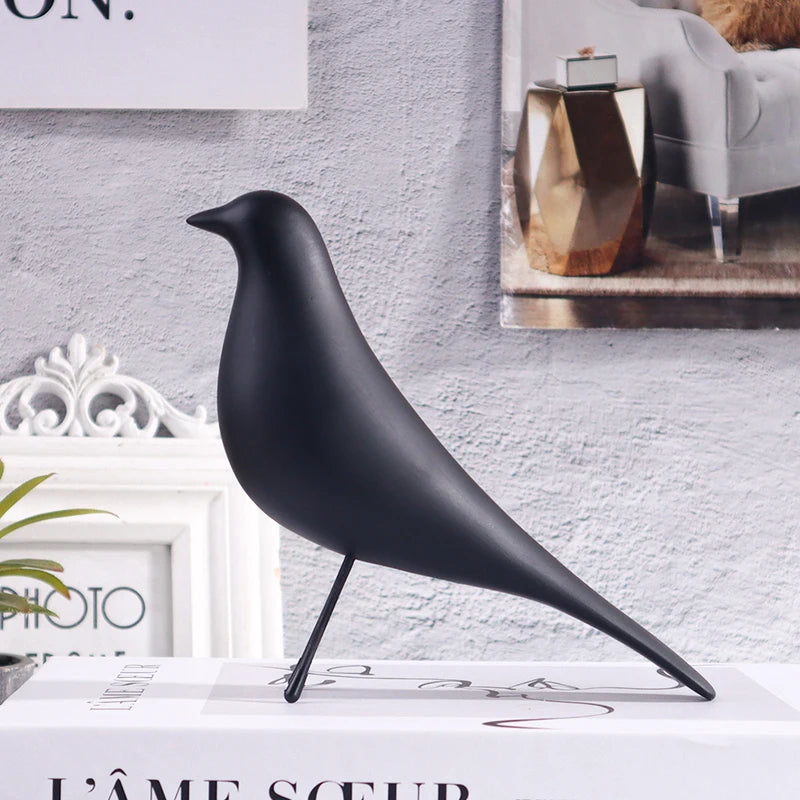 Minimalist Flying Bird Sculpture - Modern Zen Resin Figurine for Nordic Style Home Decor