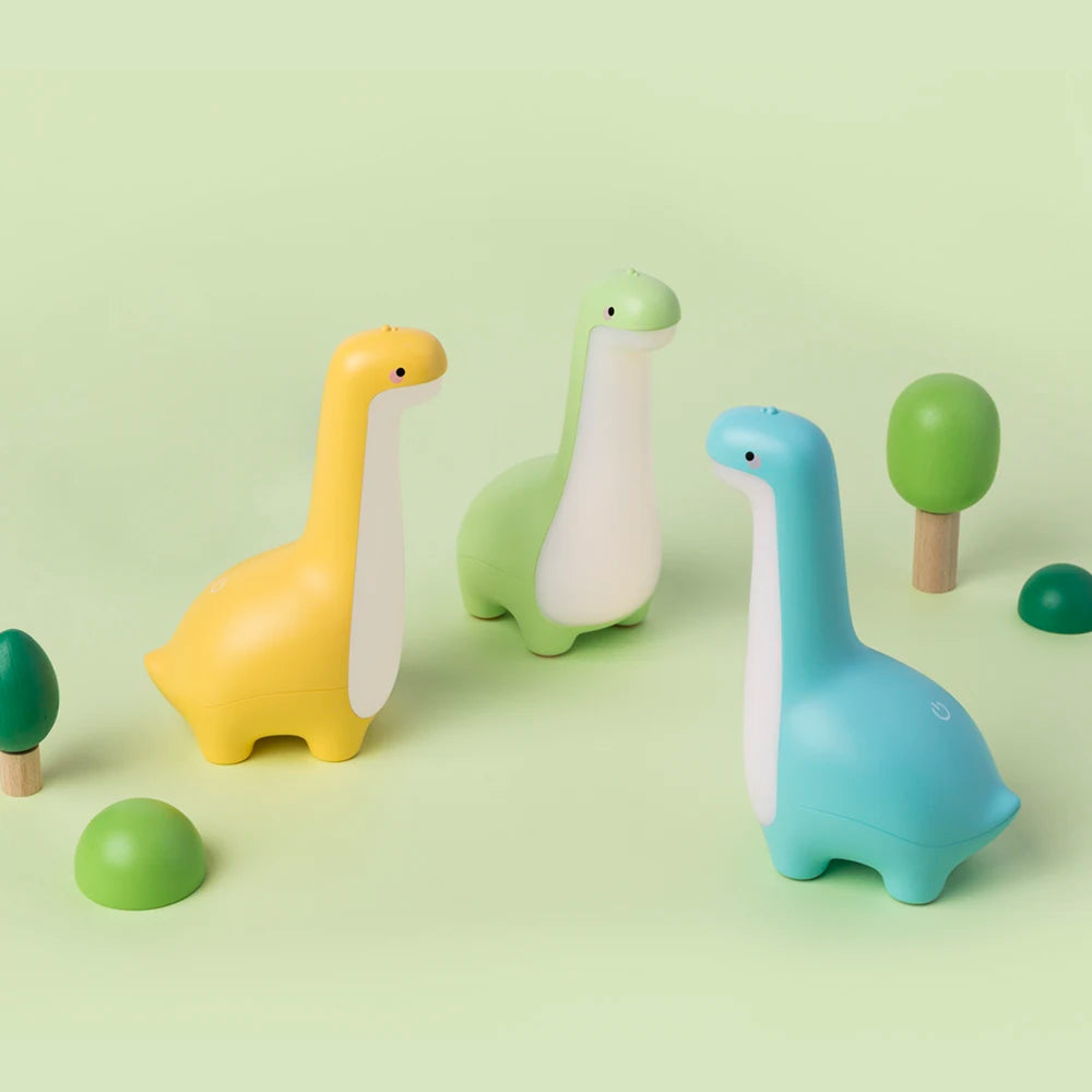 Dinosaur Night Light - Cute LED Bedside Lamp with 15-Minute Timer & USB Charging