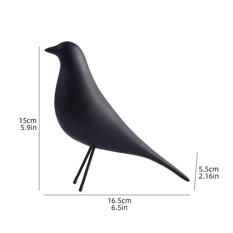 Minimalist Flying Bird Sculpture - Modern Zen Resin Figurine for Nordic Style Home Decor