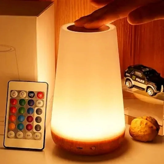 Dimmable Smart Touch Lamp - Portable RGB Night Light with Remote Control & USB Charging