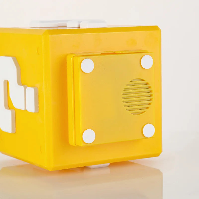 Question Mark Block Night Light - Interactive 3D LED Desk Lamp with Sound & USB Charging