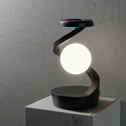Gesture-Controlled Floating Table Lamp - RGB Night Light with 15W Wireless Charger