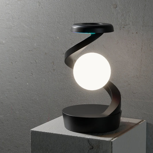 Gesture-Controlled Floating Table Lamp - RGB Night Light with 15W Wireless Charger