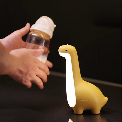 Dinosaur Night Light - Cute LED Bedside Lamp with 15-Minute Timer & USB Charging