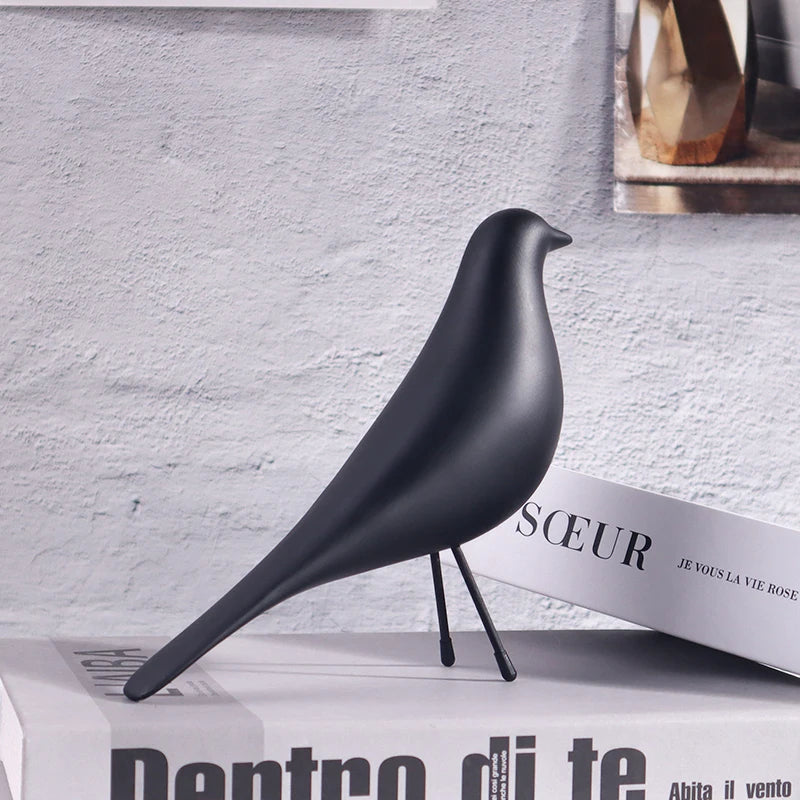 Minimalist Flying Bird Sculpture - Modern Zen Resin Figurine for Nordic Style Home Decor