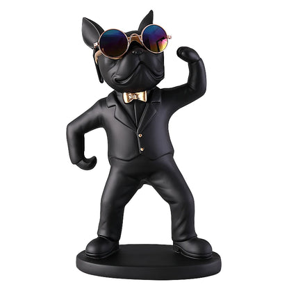 French Bulldog Wine Holder - Modern Dog Butler Sculpture