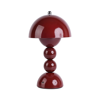 Nordic LED Table Lamp - Retro Mushroom Desk Light with 3-Color Stepless Dimming