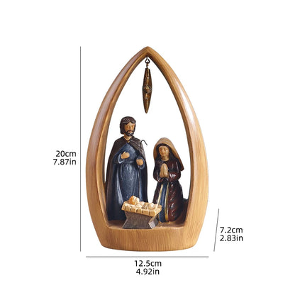 Nativity Scene Figurine - Religious Resin Art Decor