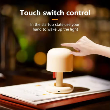 Mini Sunset Night Light - Portable LED Table Lamp with Stepless Dimming & Auto-Off Timer